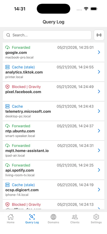 Query log